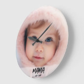 Personalized Mama Established Photo Keepsake Grote Klok (Hoek)
