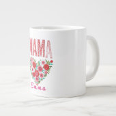 Personalized Mama Heart Floral Custom Gift Grote Koffiekop (Voorkant rechts)