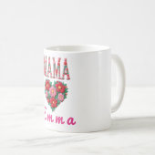Personalized Mama Heart Floral Custom Gift Koffiemok (Voorkant rechts)