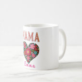 Personalized Mama Heart Floral Custom Gift Koffiemok (Voorkant rechts)