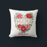 Personalized Mama Heart Floral Custom Gift Kussen<br><div class="desc">This beautiful Personalized Custom Mama Heart Floral design features colorful folk-style flowers arranged in a vibrant heart under the word MAMA. The bright embroidery-inspired artwork creates a warm, joyful look that celebrates the love of motherhood. You can personalize this design by adding a custom name, making it a unique and...</div>