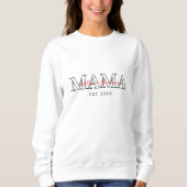 Personalized Mama Hoodie with Name and Year Trui (Voorkant)