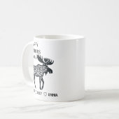 Personalized Mama Moose Mug | Mother’s Day Koffiemok (Voorkant links)