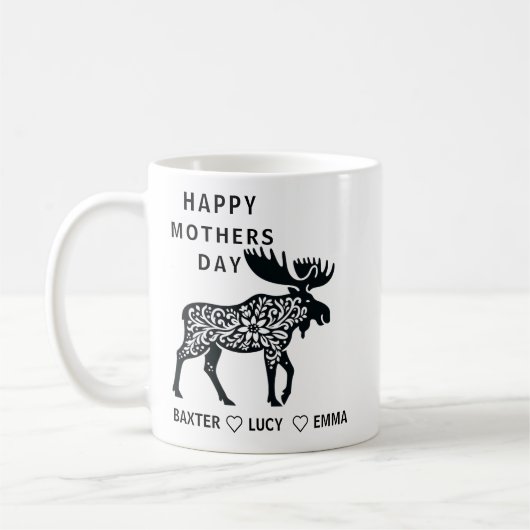 Personalized Mama Moose Mug | Mother’s Day Koffiemok (Links)