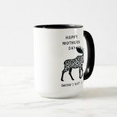 Personalized Mama Moose Mug | Mother’s Day Mok (Voorkant rechts)
