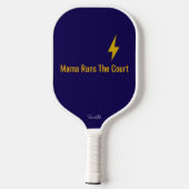 Personalized Mama Runs The Court Pickleball Mom Pickleball Paddle (Achterkant)