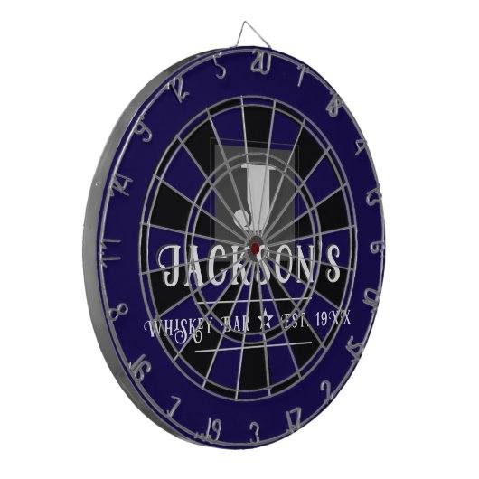 Personalized Man Cave Custom Bar Name Dartbord (Voorkant Links)