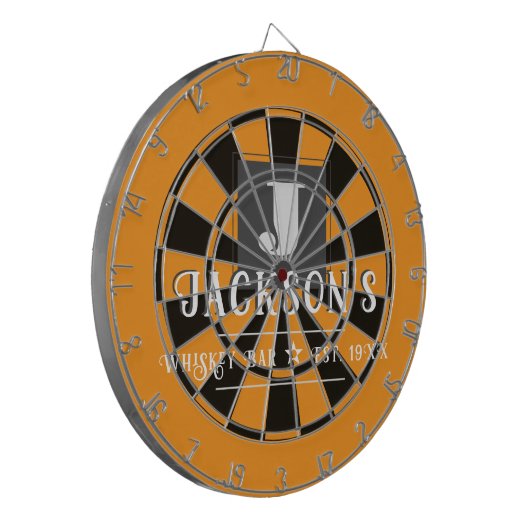 Personalized Man Cave Custom Bar Name Dartbord (Voorkant Links)