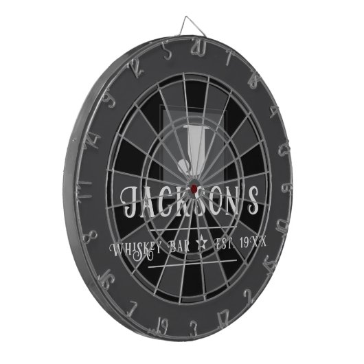 Personalized Man Cave Custom Bar Name Dartbord (Voorkant Links)