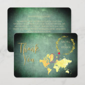 Personalized Map of Love Journey Wedding Bedankkaart (Voorkant / Achterkant)