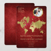 Personalized Map of Love Journey Wedding Kaart (Voorkant / Achterkant)