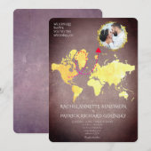 Personalized Map of Love Journey Wedding Kaart (Voorkant / Achterkant)