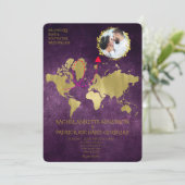 Personalized Map of Love Journey Wedding Kaart (Staand voorkant)