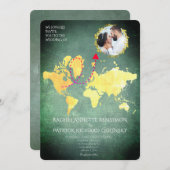 Personalized Map of Love Journey Wedding Kaart (Voorkant / Achterkant)