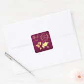 Personalized Map of Love Journey Wedding Vierkante Sticker (Envelop)