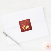 Personalized Map of Love Journey Wedding Vierkante Sticker (Envelop)