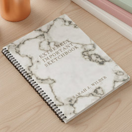 Personalized Marble Extremely Important Sketchbook Notitieboek