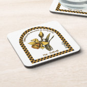 Personalized March Birth Month Flower Coaster Bier Onderzetter (Linkerzijde)
