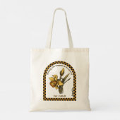 Personalized March Birth Month Flower Tote Bag (Achterkant)