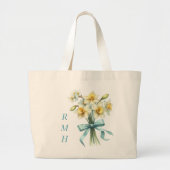 Personalized March Daffodil Tote Bag (Voorkant)