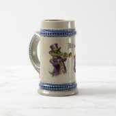 Personalized Mardi Gras Design Beer Stein Bierpul (Voorkant links)