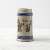 Personalized Mardi Gras Design Beer Stein Bierpul (Center)