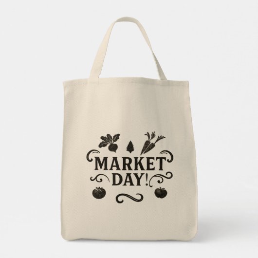 Personalized Market Day! Tote Bag (Achterkant)