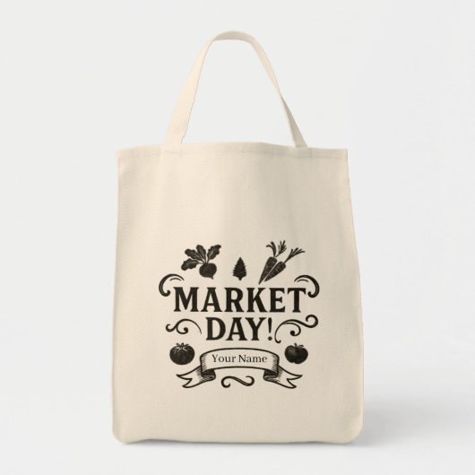 Personalized Market Day! Tote Bag (Voorkant)