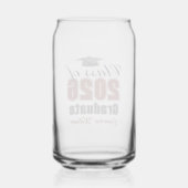 Personalized Maroon Black Class of 2026 Graduation Blikvorm Glas (Achterkant)