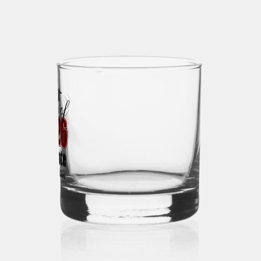 Personalized Maroon Black Class of 2026 Graduation Whisky Glas (Links)