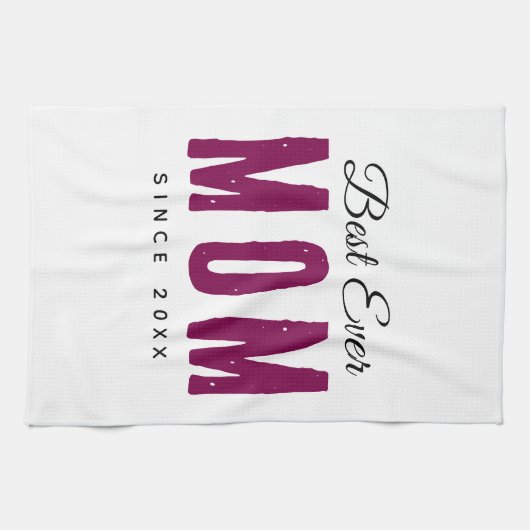 Personalized Massage Kitchen Towel – Best Mom Ever Theedoek (Horizontaal)
