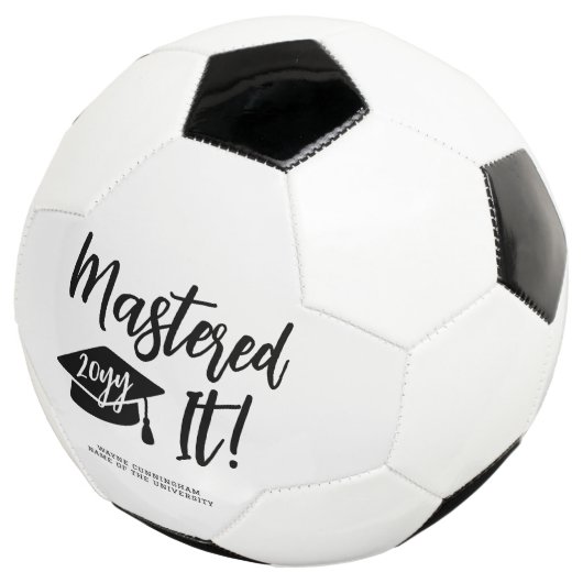 Personalized Masters Degree Graduation Mastered It Voetbal (Drie kwart)