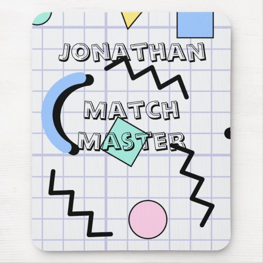 Personalized match and grap with abstract Kids Muismat (Voorkant)