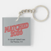 Personalized Match Day Medical Residency Specialty Sleutelhanger (Achterkant)