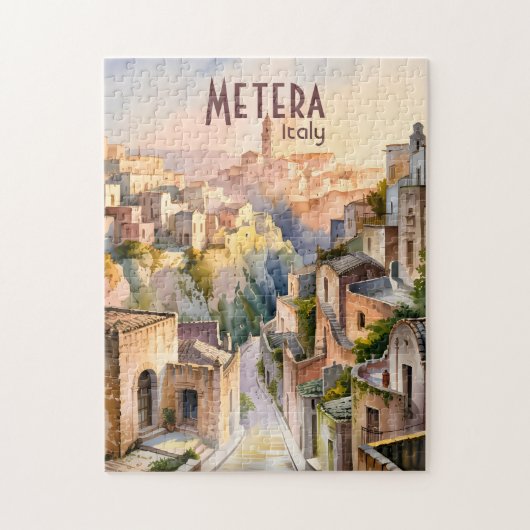 Personalized Matera Italy Travel Sassi di Matera Legpuzzel (Verticaal)