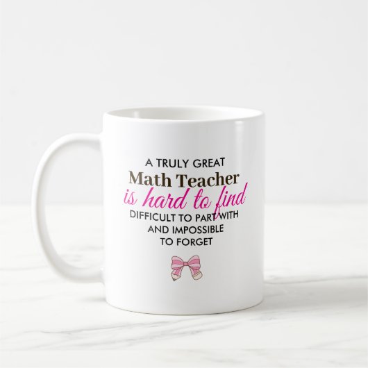 Personalized Math Teacher Appreciation Gift Koffiemok (Links)