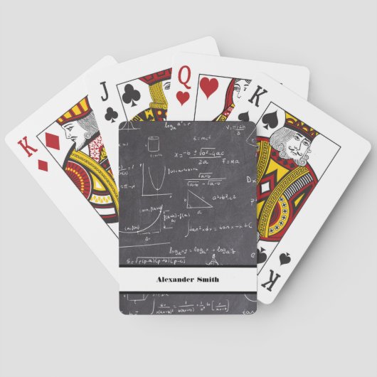 Personalized mathematic equations and graphics pokerkaarten (Achterkant)