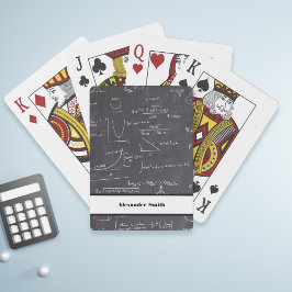 Personalized mathematic equations and graphics pokerkaarten