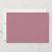Personalized Mauve Floral Botanical Note Card Notitiekaartje (Achterkant)