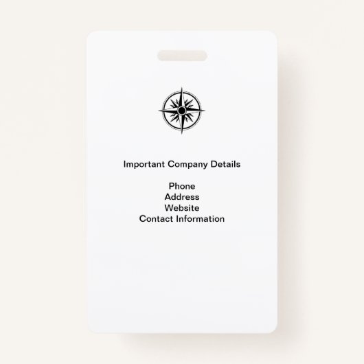 Personalized Media ID Badge / Photo, Name & Title (Achterkant)