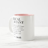 Personalized Medical Assistant Mug Thank You Gift Tweekleurige Koffiemok (Voorkant links)