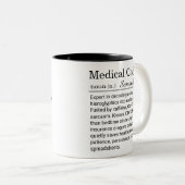 Personalized Medical Coder Funny Definition  Tweekleurige Koffiemok (Voorkant rechts)