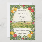Personalized Mediterranean Wedding Invitation Kaart (Voorkant)