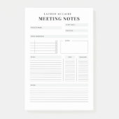 Personalized Meeting Notes Post-It® Notes (Voorkant)
