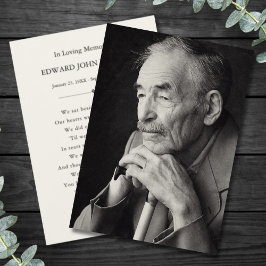 Personalized Memorial Card Custom Photo Sympathy Bedankkaart