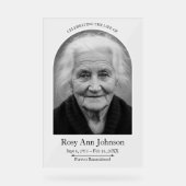 Personalized Memorial Funeral Photo  Acryl Bord (Voorkant)