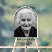 Personalized Memorial Funeral Photo  Acryl Bord (Neutraal)