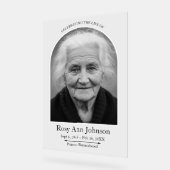 Personalized Memorial Funeral Photo  Acryl Bord (Hoek)