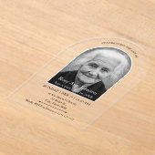 Personalized Memorial Funeral Photo  Acryl Uitnodigingen (Laagn)