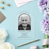 Personalized Memorial Funeral Photo  Acryl Uitnodigingen (Insitu (Huwelijk))